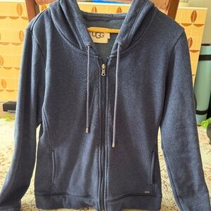 UGG Women's Sarasee Blue Full Zip Hoodie, size M